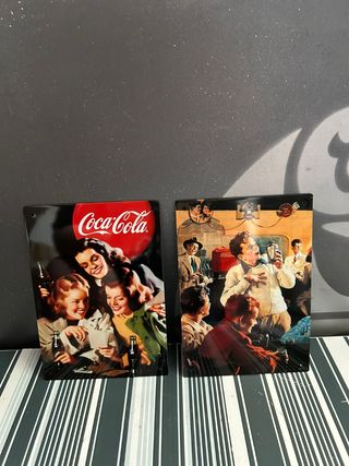 Lote 2 chapas Coca-Cola estilo retro