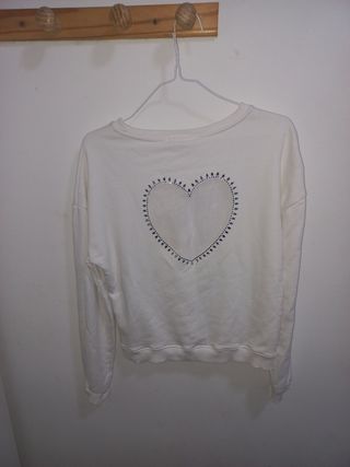 Jersey blanco mujer talla S