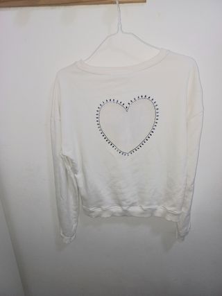 Jersey blanco mujer talla S