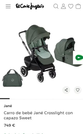 Jané Crosslight Sweet - Capazo