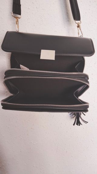 Bolso negro mujer - bandolera (regalo otra correa)