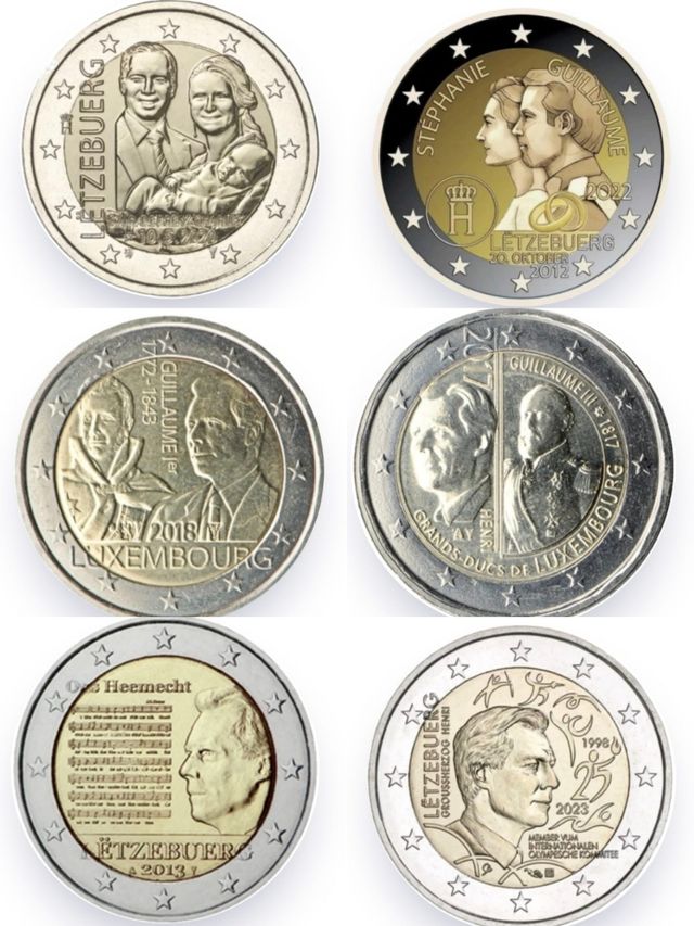 LUSSEMBURGO MONETE NON CIRCOLATE DA 2€