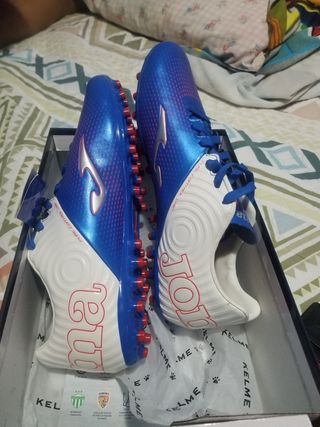 Zapatillas Joma Fútbol - Azul y Blanco
