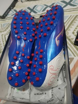 Zapatillas Joma Fútbol - Azul y Blanco