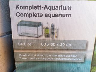 Acuario/Terrario de 54 litros, medidas de 60x30x30