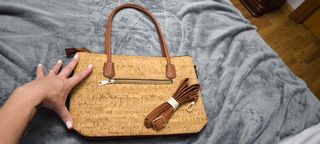 Bolso corcho - Mariposas rosas