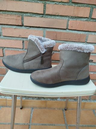 Botines Marrón Piel Sintética