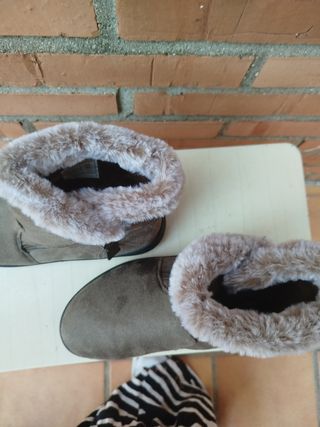 Botines Marrón Piel Sintética