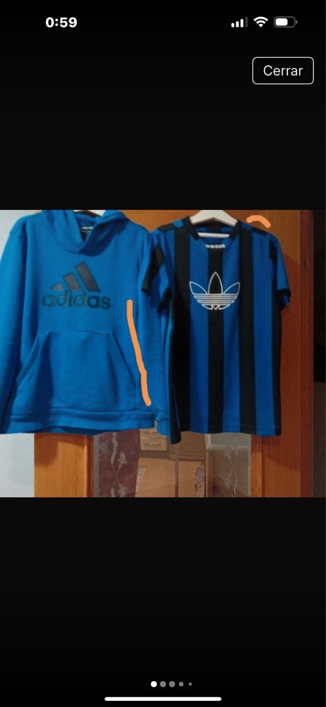 Sudadera y camiseta Adidas niño T9/10