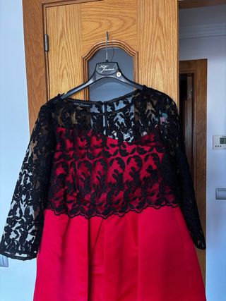 Vestido rojo fiesta palabra honor