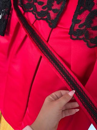 Vestido rojo fiesta palabra honor