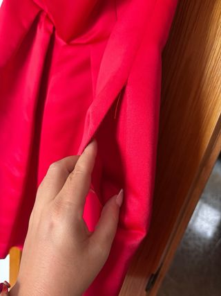 Vestido rojo fiesta palabra honor