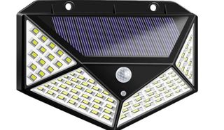 4 Faretti Solari 100 LED Esterni Giardino Faro NEW