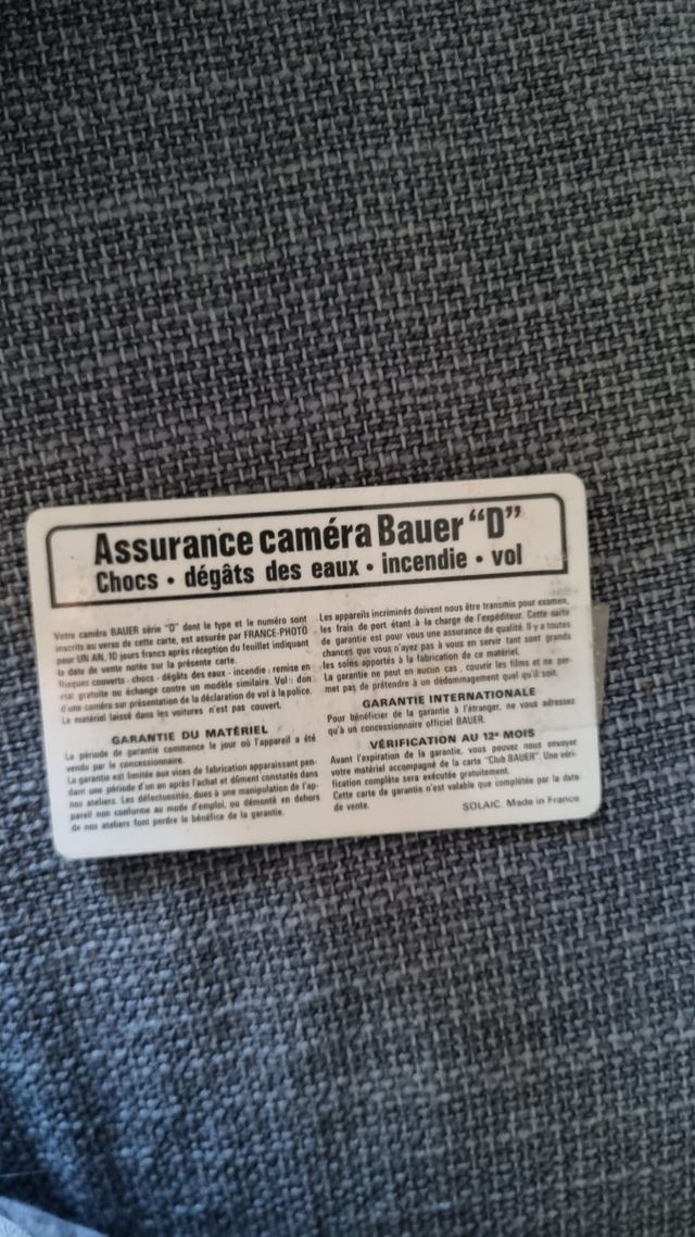 Bauer Super D3 Cinepresa vintage