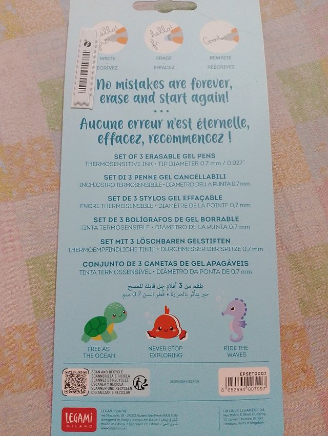 Set penne eresable " Under the Sea"