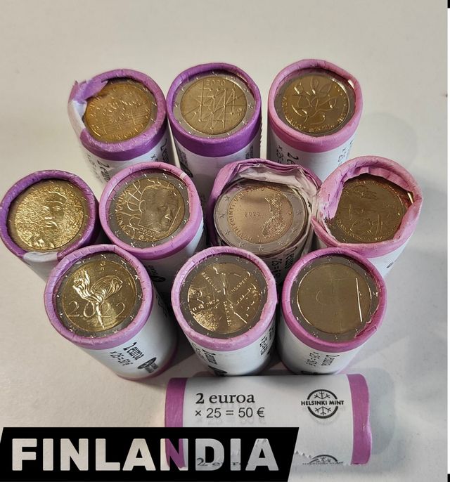 MONETE COMMEMORATIVE NON CERCHIATE DELLA FINLANDIA DA 2€
