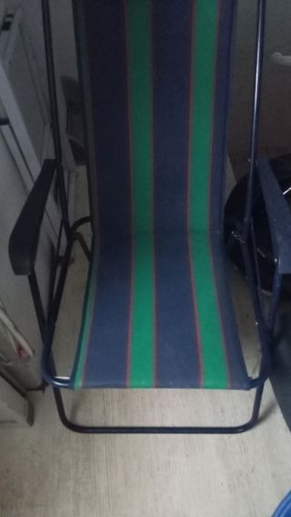 Silla Plegable - Azul y Verde