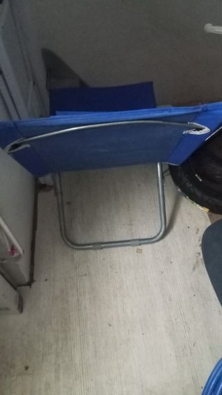 Silla playa azul plegable