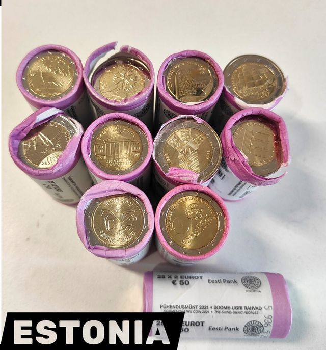 ESTONIA 2€ MONETE COMMEMORATIVE NON CIRCOLANTI
