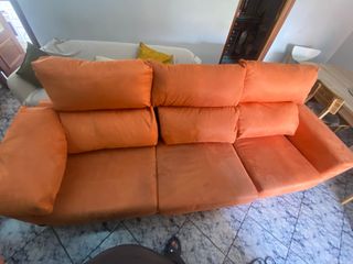 Sofá naranja 2 plazas - Cómodo