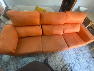 Sofá naranja 2 plazas - Cómodo