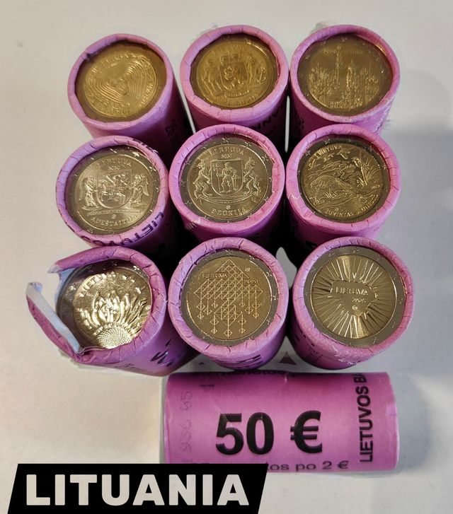 MONETE COMMEMORATIVE DELLA LITUANIA DA 2€ SENZA CERCHIO