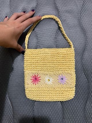 Bolso crochet amarillo