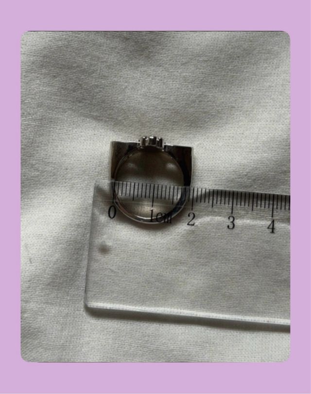 Anillo planeta acero plateado