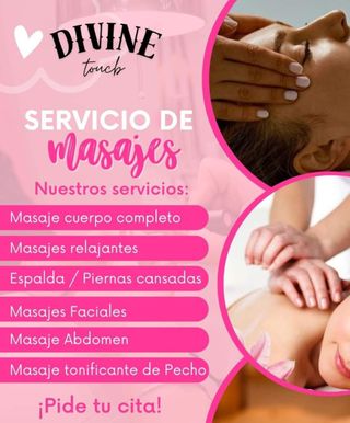 SERVICIO DE MASAJES
Con Previa cita