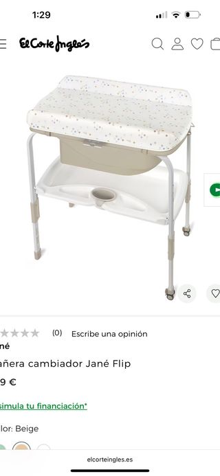 Bañera cambiador Jané Flip beige