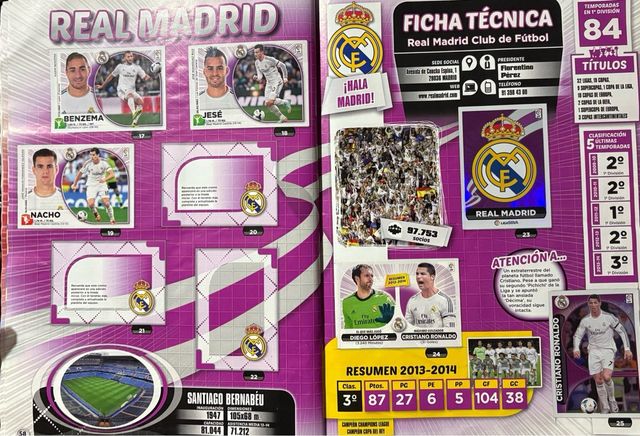 Álbum Liga BBVA 2014-15 Panini Colección Este 