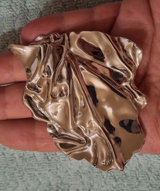 Broche plateado orgánico acero inoxidable joyas