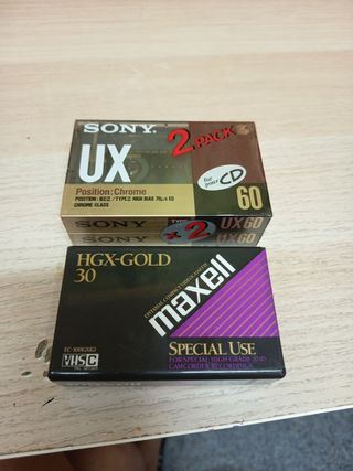 2x Sony UX60 + Maxell HGX 30 VHS se venden juntas 