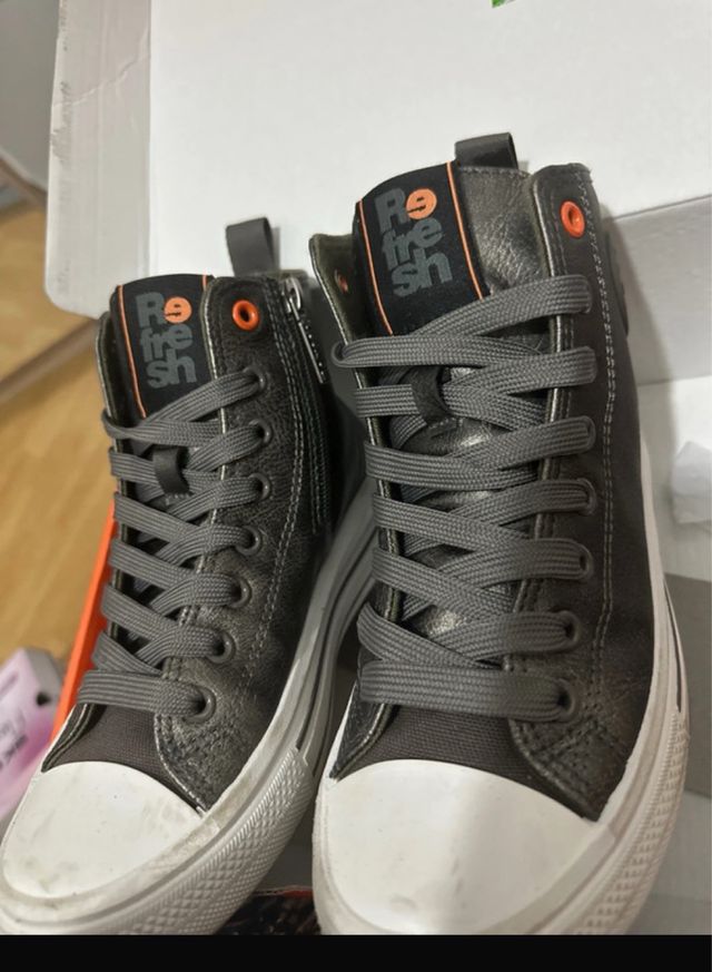 Botines plataforma grises