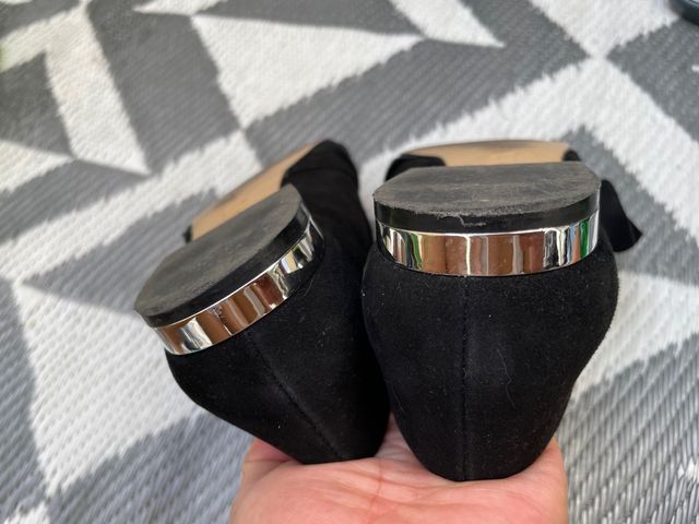 Zara 36 sapatos de fita preta