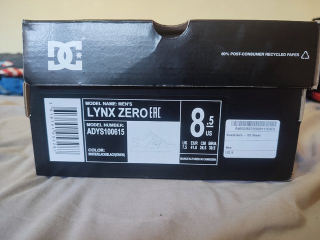 Zapatillas DC Shoes Lynx Zero - Blancas y Negras