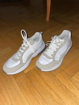 Zapatillas Pull&Bear beige/blancas