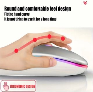 ¡Ratón inalámbrico con iluminación LED recargable!