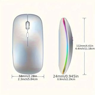 ¡Ratón inalámbrico con iluminación LED recargable!