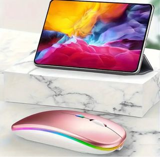 ¡Ratón inalámbrico con iluminación LED recargable!