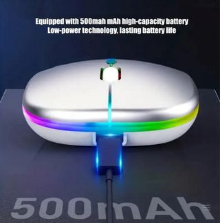 ¡Ratón inalámbrico con iluminación LED recargable!