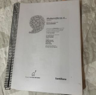 Solucionario matemáticas 4ESO santillana
