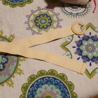 Cinturón rafia beige XS