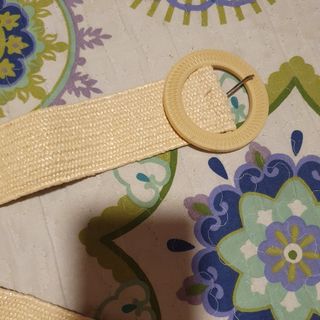 Cinturón rafia beige XS