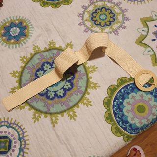 Cinturón rafia beige XS
