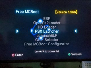 PS2 Slim (PlayStation 2) versione Freemcboot 1.966