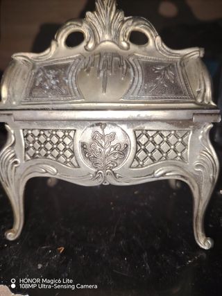 Joyero vintage plateado