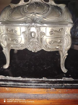 Joyero vintage plateado