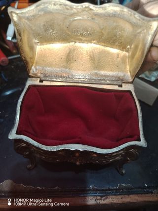Joyero vintage plateado