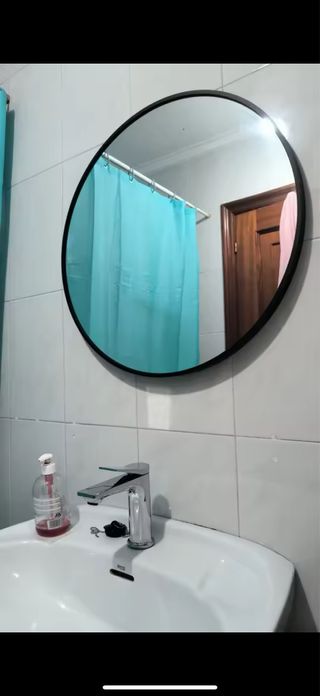 Espejo redondo negro - Baño